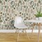 Non-Pasted Wallpaper 2FT Wide Boho Botanical Tropical Leaves Exotic Nature Bohemian Jungle Muted Colors Zen Serene Traditional Wallpaper by Spoonflower